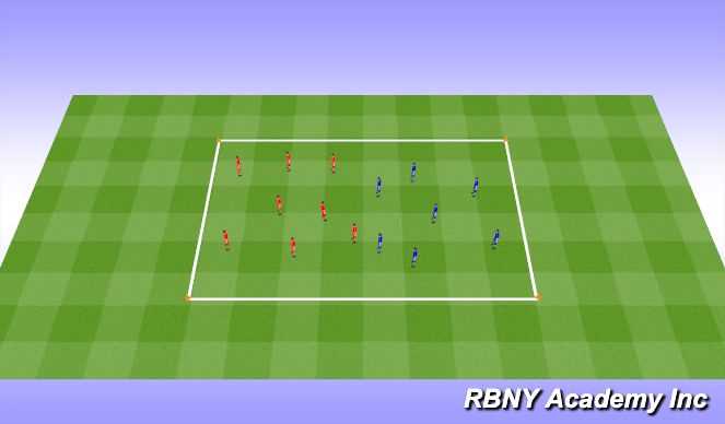 Football/Soccer Session Plan Drill (Colour): RWB and Play from the Back