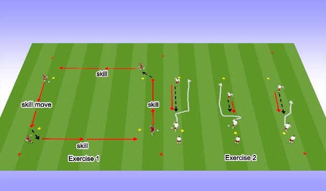 Football/Soccer: ball control/passing warm up (Technical: Ball Control,  Moderate)