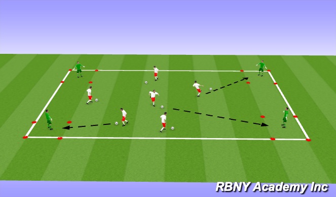 Football/Soccer Session Plan Drill (Colour): Warm-Up: Find the Target Player