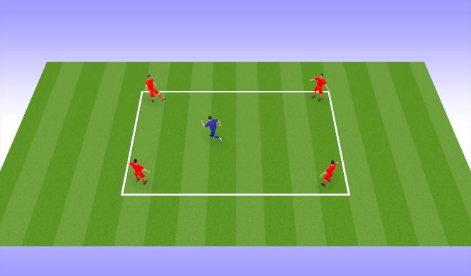 Football/Soccer Session Plan Drill (Colour): Rondo/Warm Ups