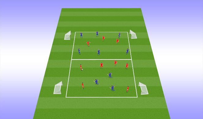 Football/Soccer Session Plan Drill (Colour): Pressing game part1