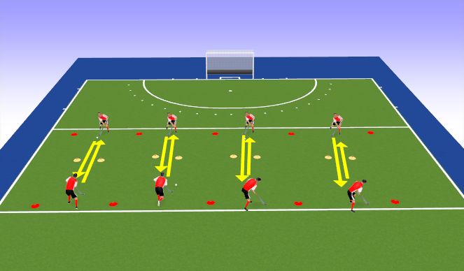 Hockey Session Plan Drill (Colour): Technical Passing + Receiving