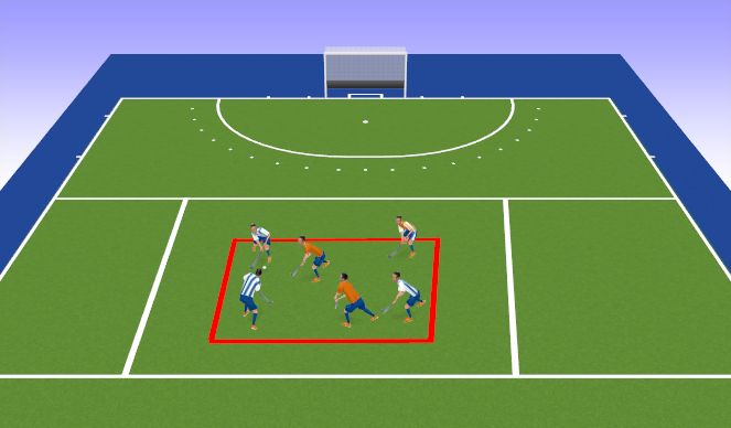 Hockey Session Plan Drill (Colour): Ball carrying game