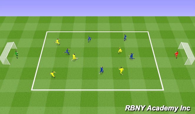 Football/Soccer Session Plan Drill (Colour): Overlap condition game