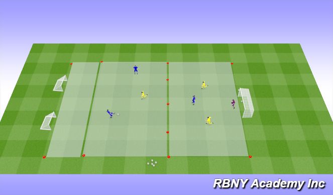 Football/Soccer Session Plan Drill (Colour): Condition - 6v6