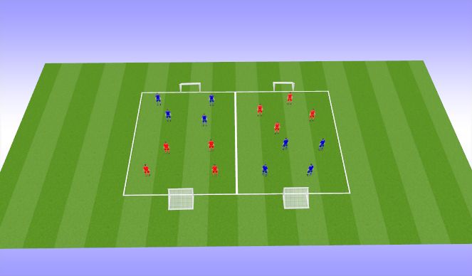 Football/Soccer Session Plan Drill (Colour): Tournament 4v4 (25min)