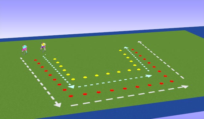 Hockey Session Plan Drill (Colour): Carry it!