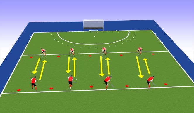 Hockey Session Plan Drill (Colour): Passing