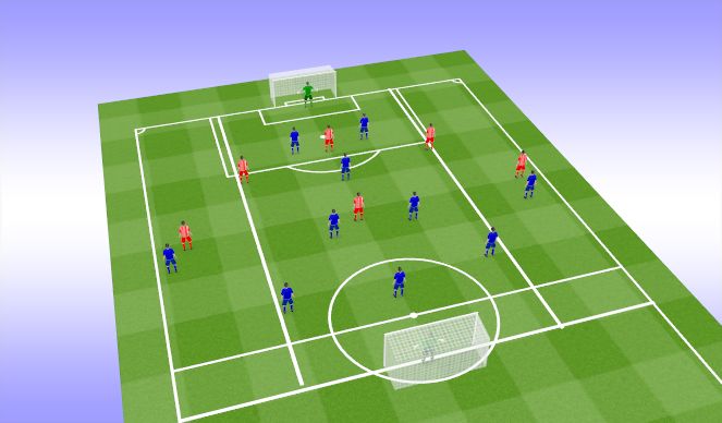 Football/Soccer Session Plan Drill (Colour): 10 v 6