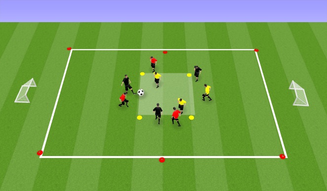 Football/Soccer Session Plan Drill (Colour): Warm Up pt.2