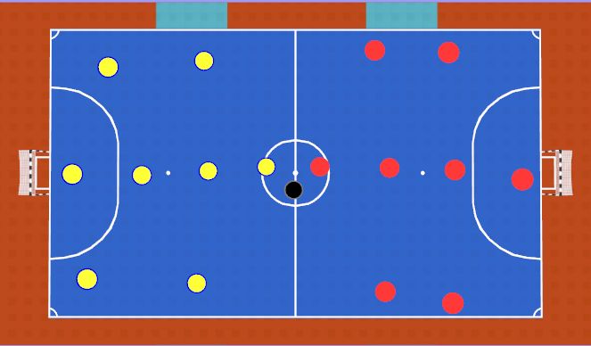 Futsal Session Plan Drill (Colour): Conditoned Game