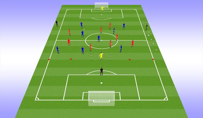 Football/Soccer Session Plan Drill (Colour): Switching Play SSG