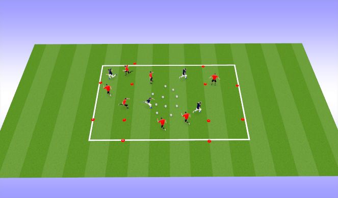 Football/Soccer Session Plan Drill (Colour): 盤球回基地