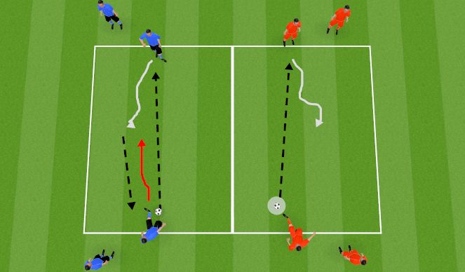 Football/Soccer Session Plan Drill (Colour): Longer passing
