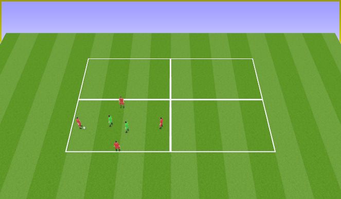 Football/Soccer Session Plan Drill (Colour): 4v2 rondo