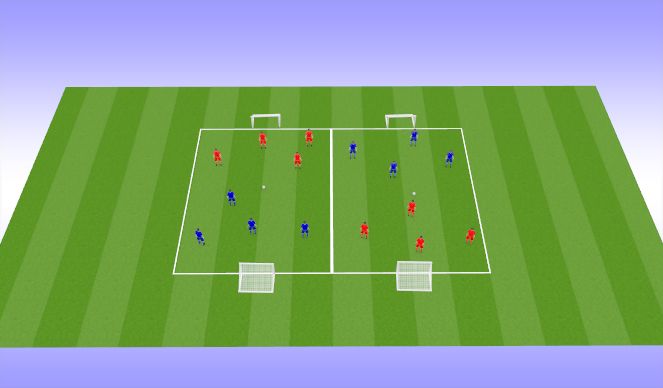 Football/Soccer Session Plan Drill (Colour): $ v 4 Tournament ( 25 min)
