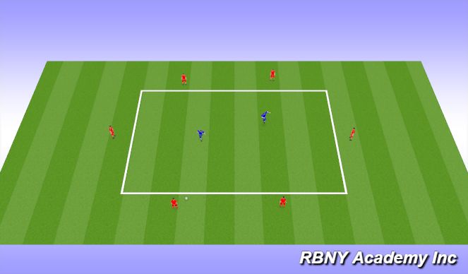 Football/Soccer Session Plan Drill (Colour): Rondo Warm Up