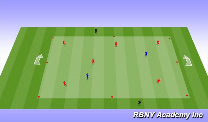 Football/Soccer Session Plan Drill (Colour): Conditioned