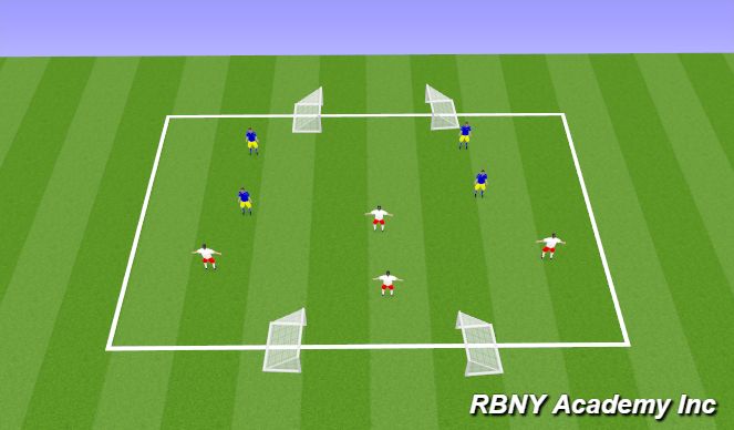 Football/Soccer Session Plan Drill (Colour): Large Goal Game