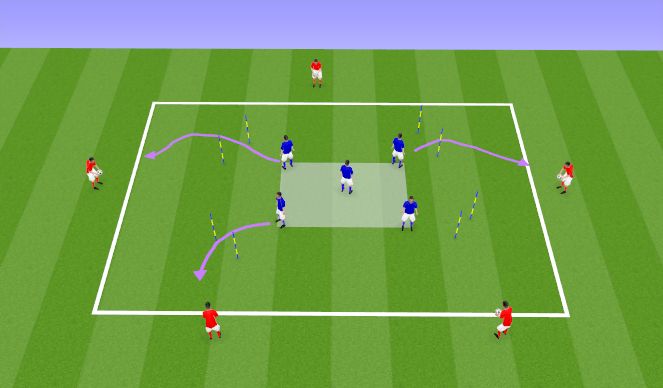 Football/Soccer Session Plan Drill (Colour): 1st Touch - aerial control