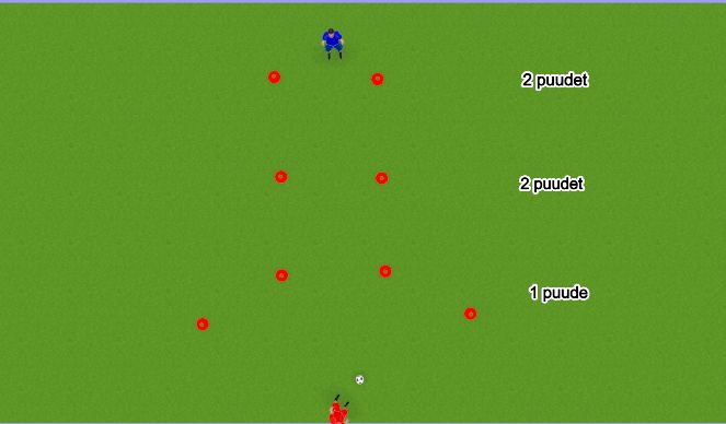 Football/Soccer Session Plan Drill (Colour): Söödudrill ( esimene puude)