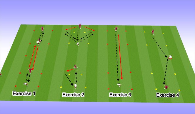 Football/Soccer Session Plan Drill (Colour): passing reps