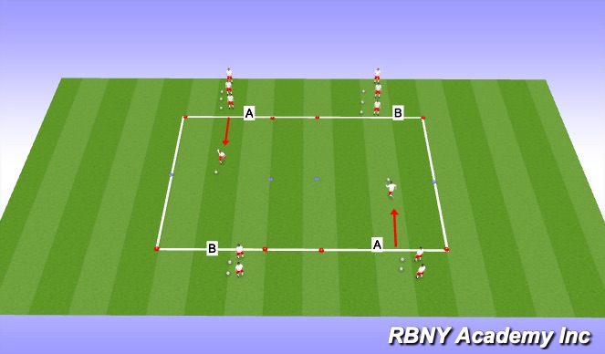 Football/Soccer Session Plan Drill (Colour): Technical repetition
