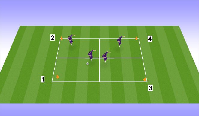 Football/Soccer Session Plan Drill (Colour): Numbers Bowling