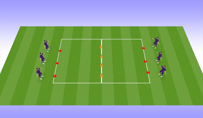 Football/Soccer Session Plan Drill (Colour): Bat Attack 