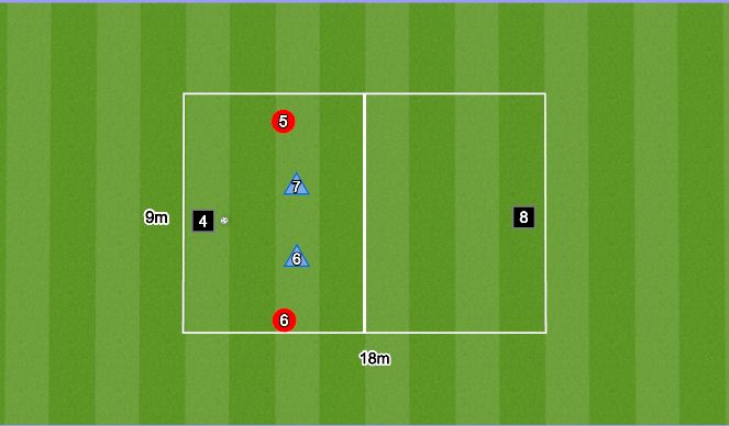 Football/Soccer Session Plan Drill (Colour): 2v2+2N