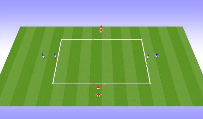 Football/Soccer Session Plan Drill (Colour): Warm up II- 1v1