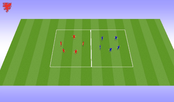 Football/Soccer Session Plan Drill (Colour): Warm up