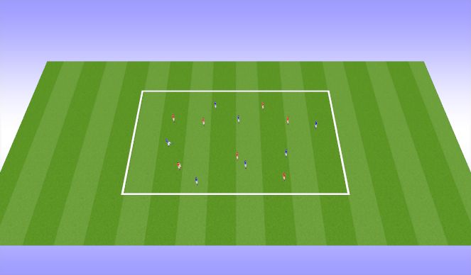 Football/Soccer Session Plan Drill (Colour): Warm up