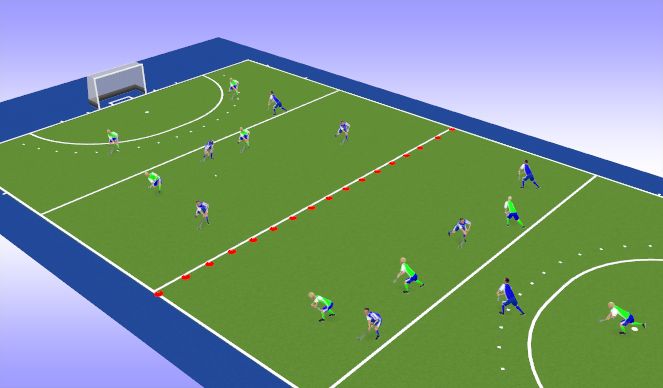 Hockey Session Plan Drill (Colour): Screen 1