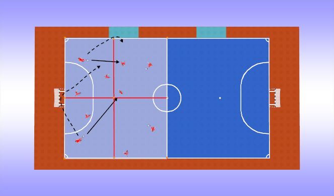 Futsal Session Plan Drill (Colour): Warm-Up