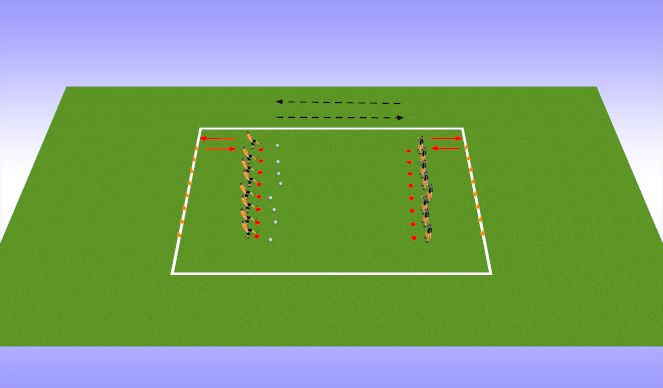 Football/Soccer Session Plan Drill (Colour): Recieve on Back Foot