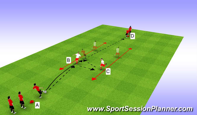 Football/Soccer Session Plan Drill (Colour): Diamond Passing 1