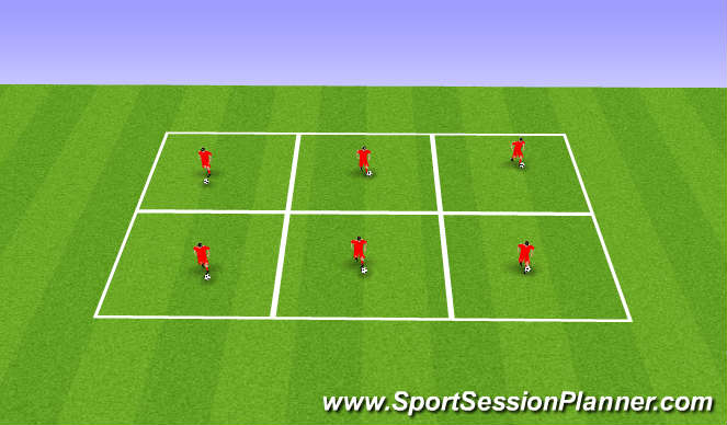 Football/Soccer Session Plan Drill (Colour): Coerver Boxes