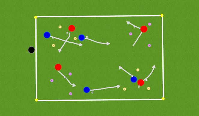 Football/Soccer Session Plan Drill (Colour): PRACTICE (Activity 1): Triangle Gate Challenge