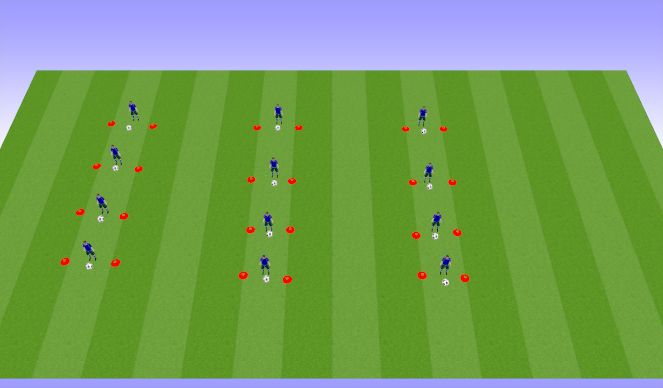 Football/Soccer Session Plan Drill (Colour): Ball Mastery