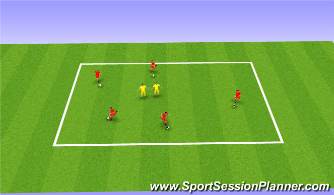 Football/Soccer Session Plan Drill (Colour): The blob