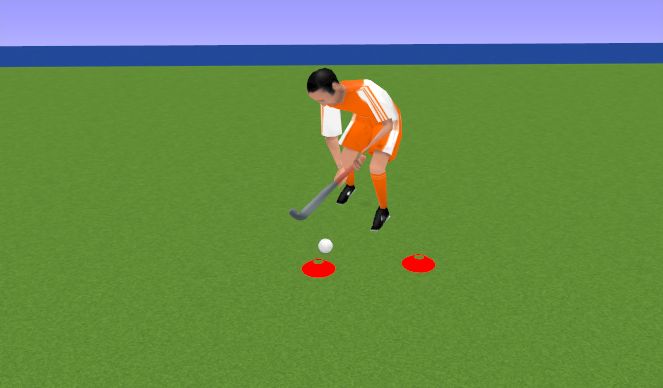 Hockey Session Plan Drill (Colour): No 8 - Static