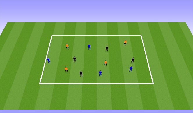 Football/Soccer Session Plan Drill (Colour): Technical Block - Passing, Receiving and Retaining