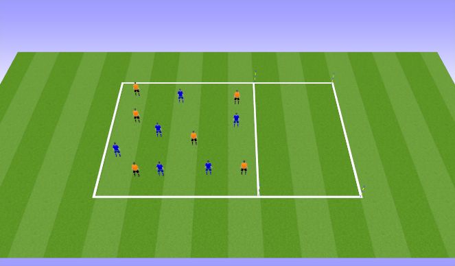 Football/Soccer Session Plan Drill (Colour): Technical Block - Passing, Receiving and Retaining