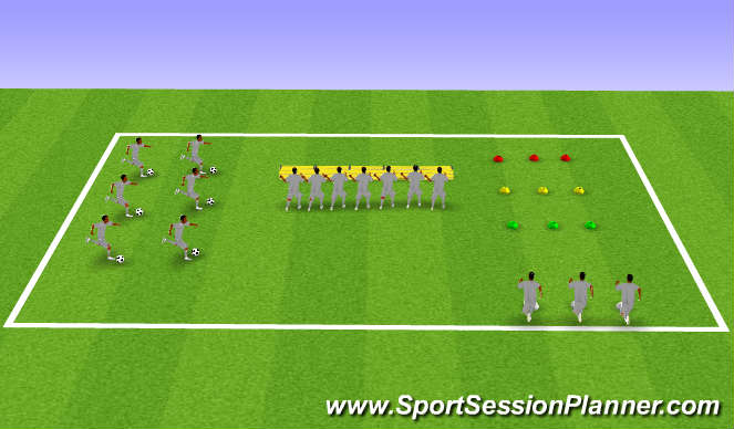 Football/Soccer Session Plan Drill (Colour): Wall Drives, Plyometrics & Sprints