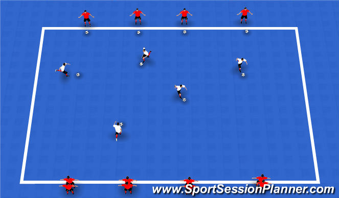 Futsal Session Plan Drill (Colour): Ball manipulation Warm Up