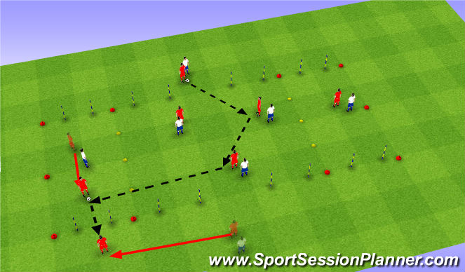 Football/Soccer Session Plan Drill (Colour): Possession Game 1