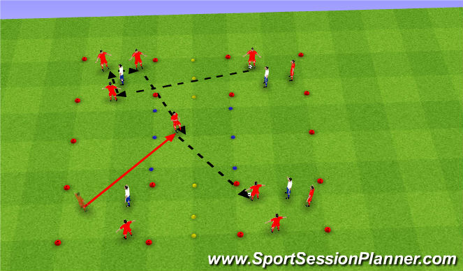 Football/Soccer Session Plan Drill (Colour): Possession game 3