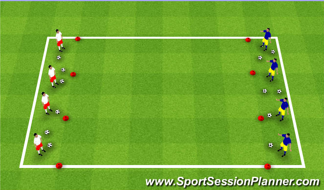 Football/Soccer Session Plan Drill (Colour): Warm Up