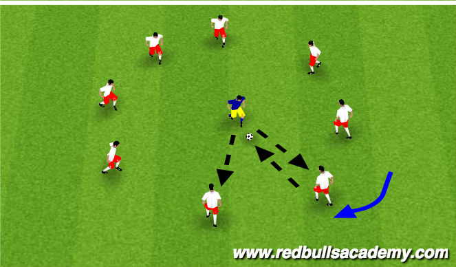 Football/Soccer Session Plan Drill (Colour): Passing - 2